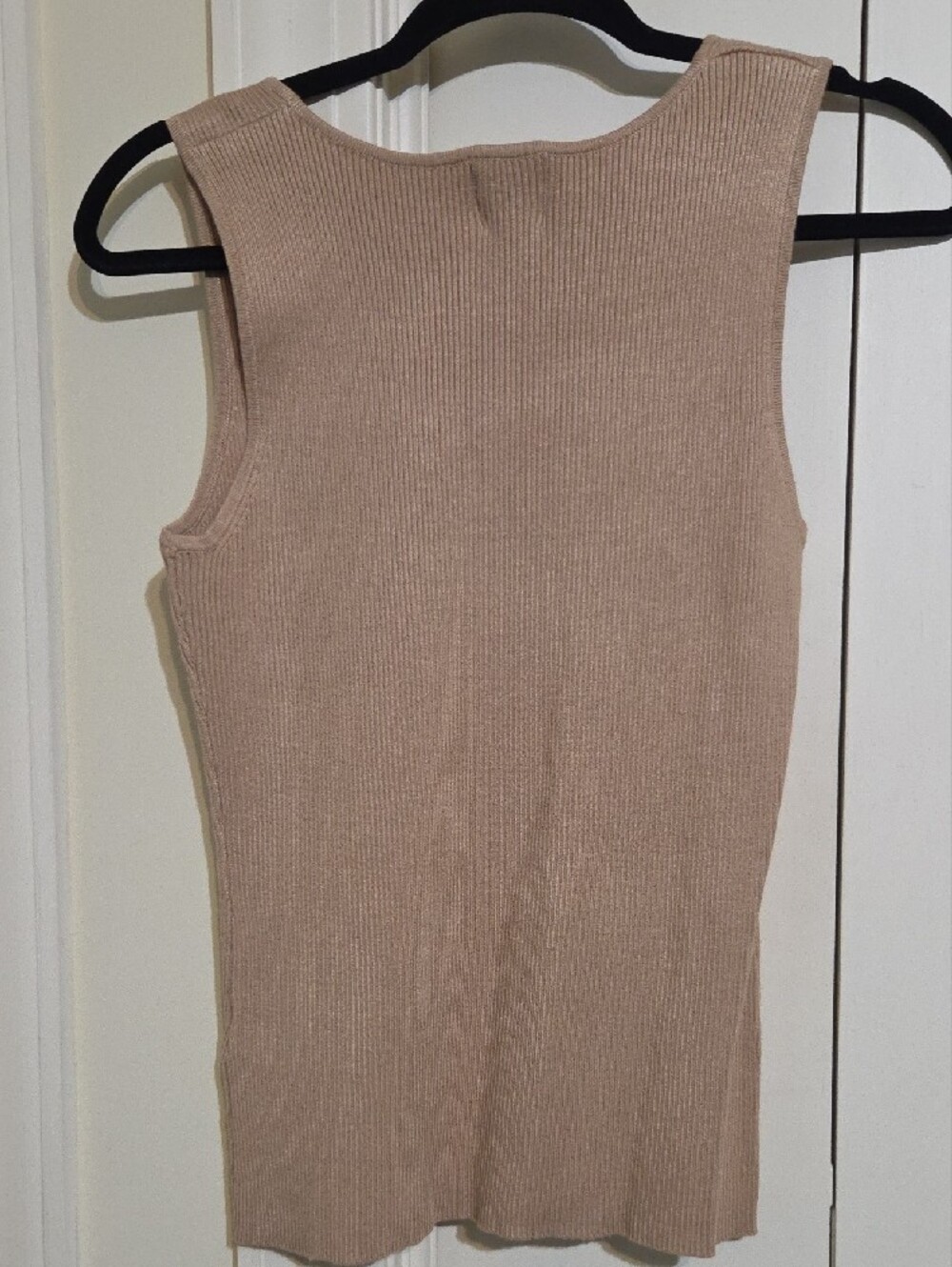 Ruby Rd. Beige Embellished Thick Quality Ribbed Tank Top Sweater - Picture 5 of 5